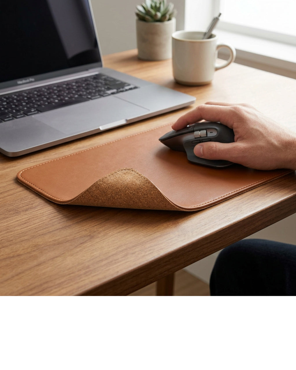 Blint Cork Leather Mouse Pad Tan 10 x 8 in